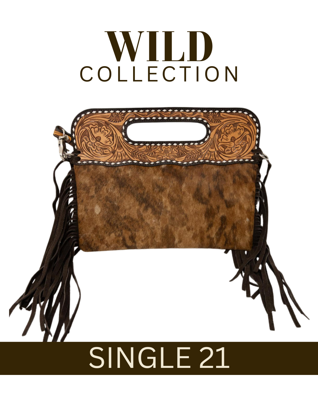 WILD Kimberley Tooled Leather Tassel Handbag