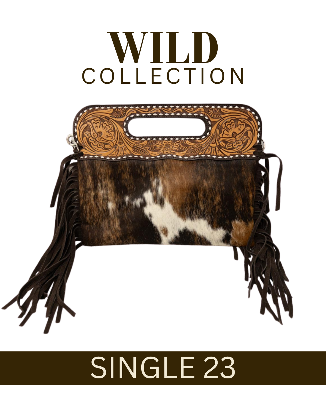 WILD Kimberley Tooled Leather Tassel Handbag