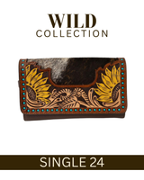 WILD Sienna Sunflower Tooled Purse/Clutch