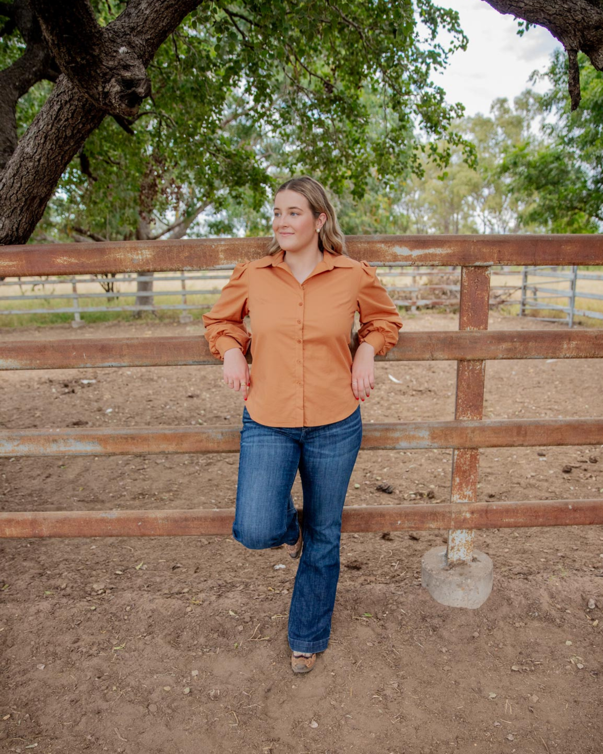 Long Sleeve Top - Brahman Brown Collection