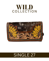 WILD Sienna Sunflower Tooled Purse/Clutch