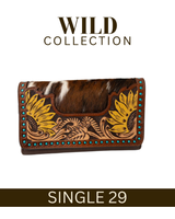 WILD Sienna Sunflower Tooled Purse/Clutch