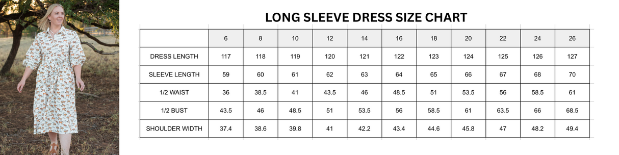 PRE SALE - Long Sleeve Dress - Brahman Collection