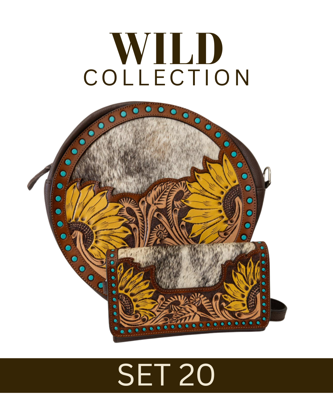 WILD Collection Tooled Leather Bag Sets