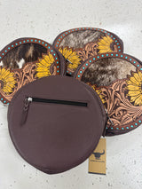 DENI Seconds | Sienna Sunflower Tooled Handbag