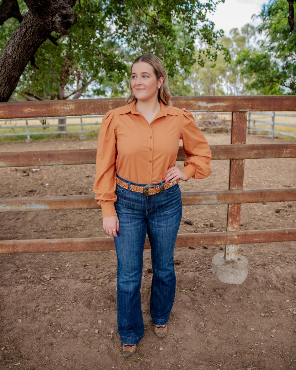 Long Sleeve Top - Brahman Brown Collection