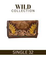 WILD Sienna Sunflower Tooled Purse/Clutch