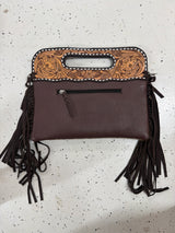 DENI Seconds | Kimberley Tooled Leather Tassel Handbag #5