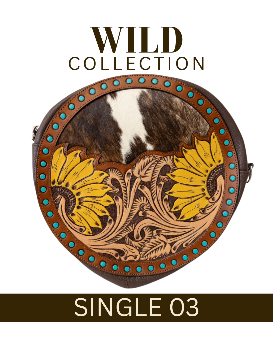 WILD Sienna Sunflower Tooled Handbag