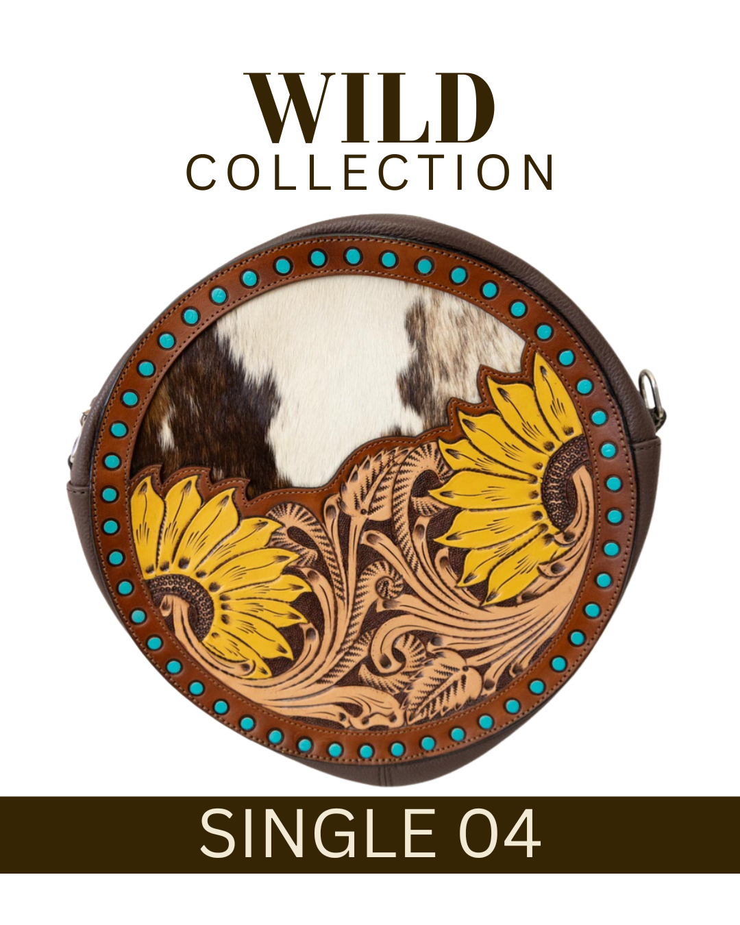 WILD Sienna Sunflower Tooled Handbag