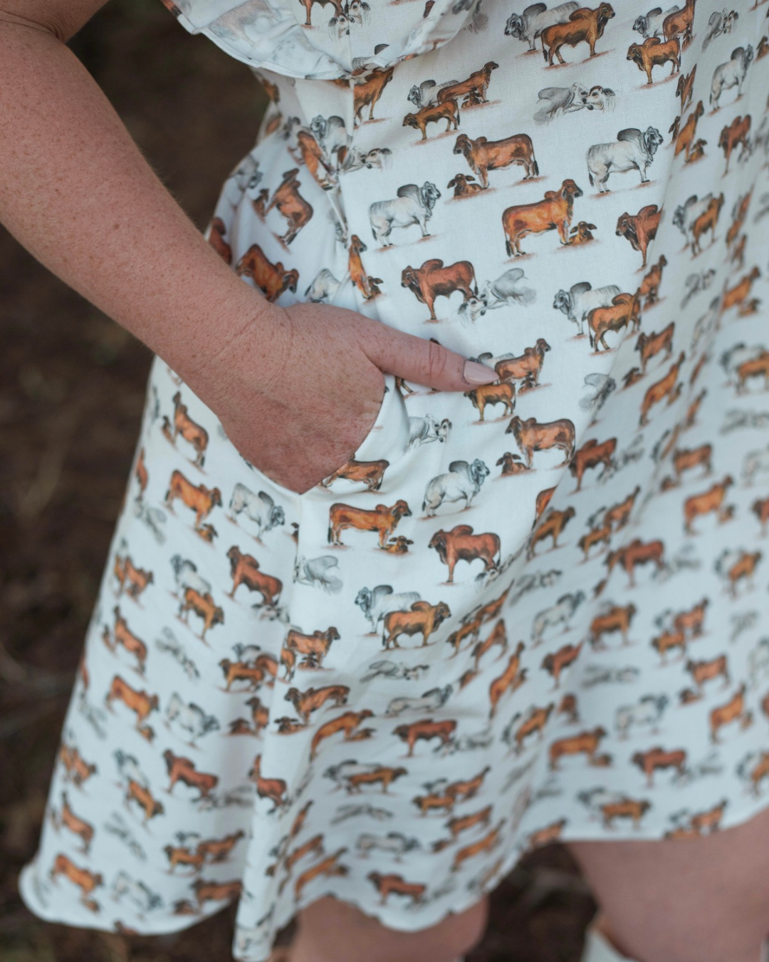 PRE SALE - Ruffle Sleeve Dress - Brahman Collection