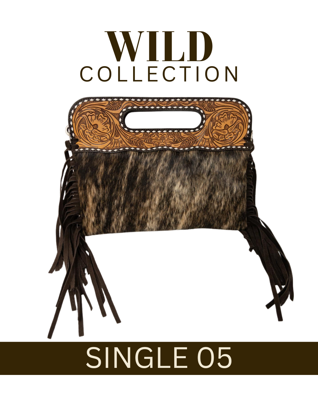 WILD Kimberley Tooled Leather Tassel Handbag