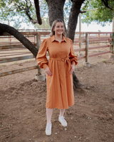 Long Sleeve Dress - Brahman Brown Collection