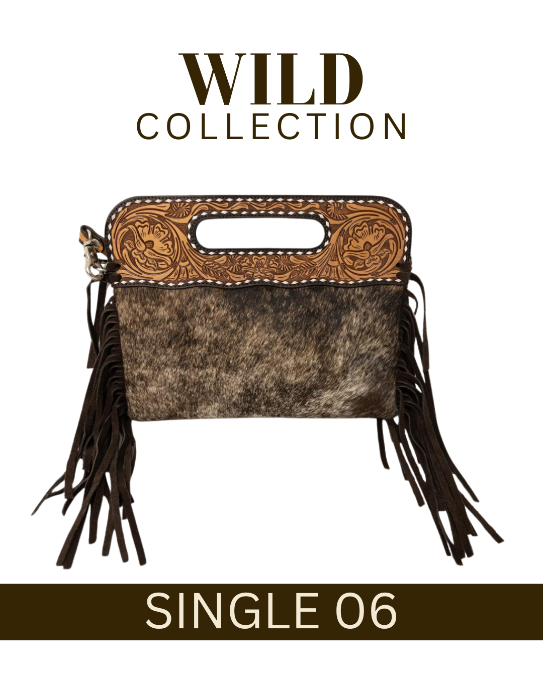 WILD Kimberley Tooled Leather Tassel Handbag