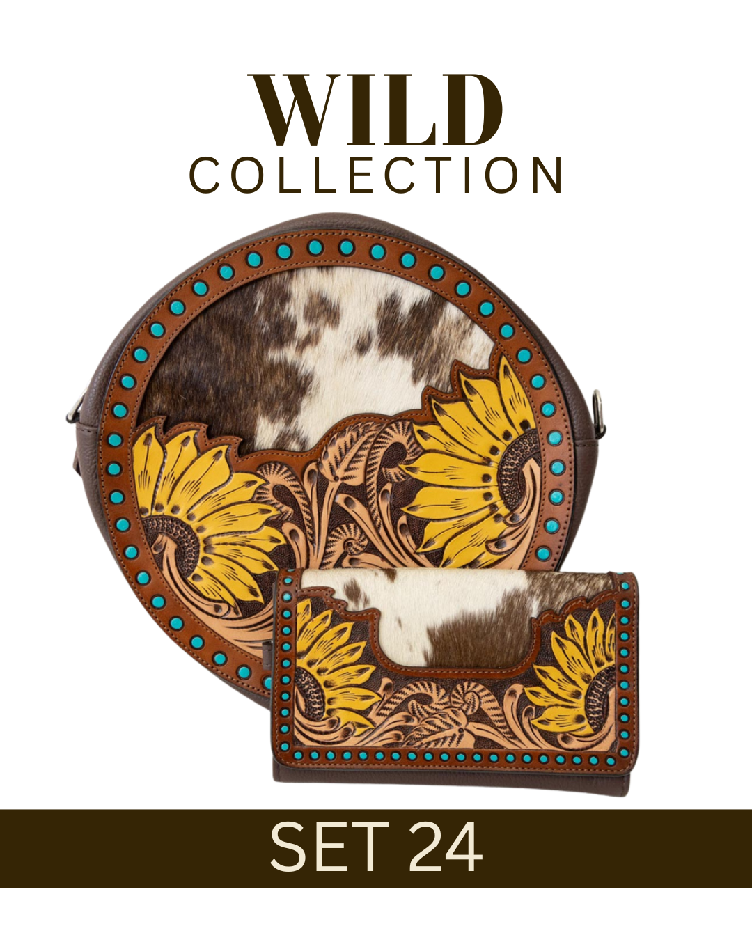 WILD Collection Tooled Leather Bag Sets