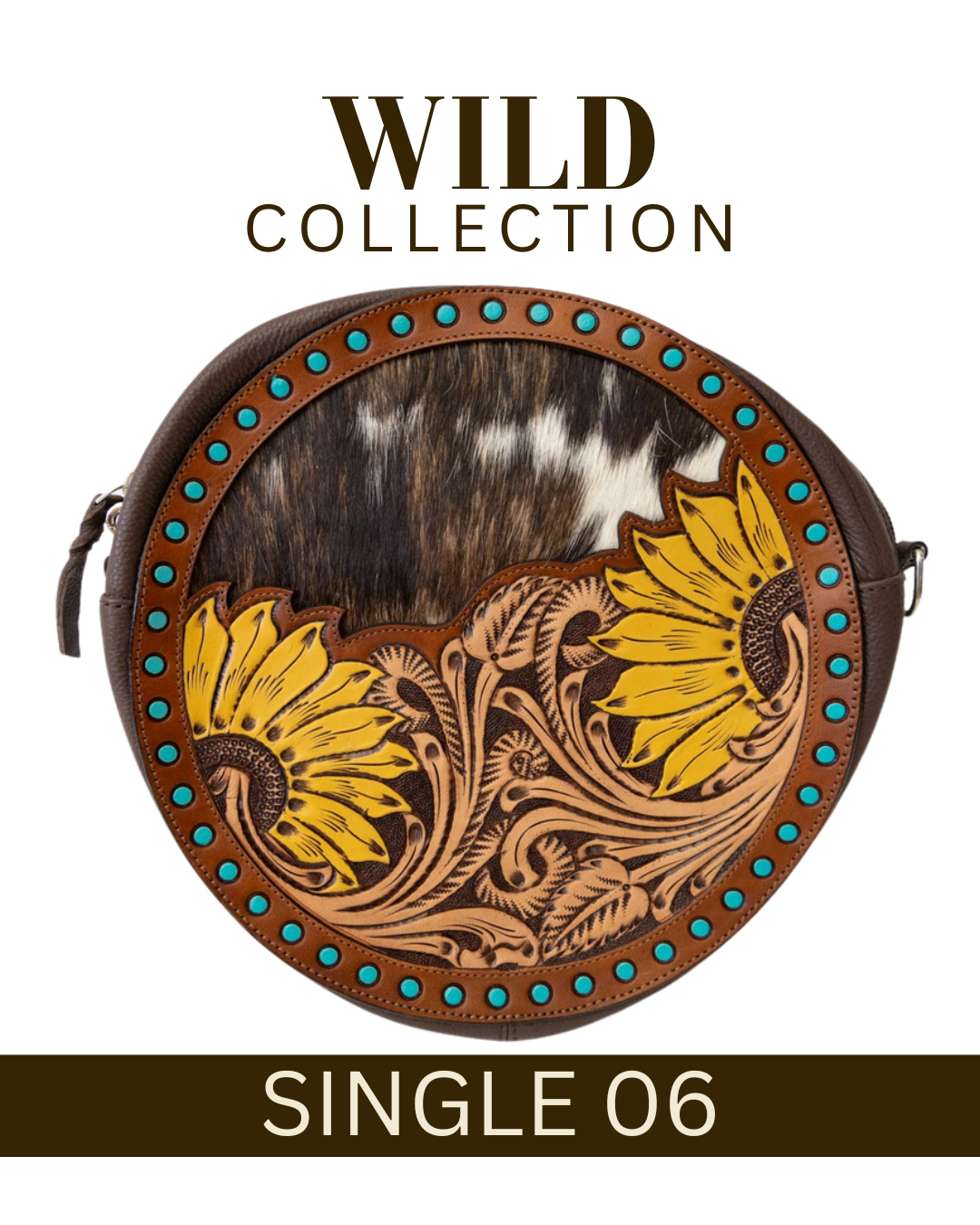 WILD Sienna Sunflower Tooled Handbag