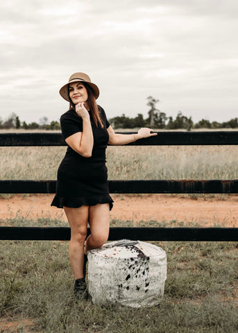 PROMO - Cowhide Foot Pouffe