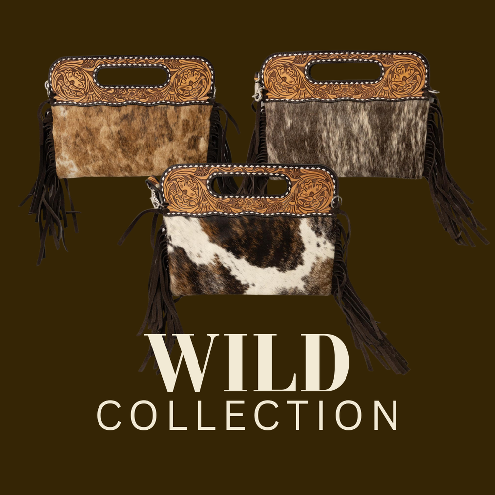 WILD Kimberley Tooled Leather Tassel Handbag