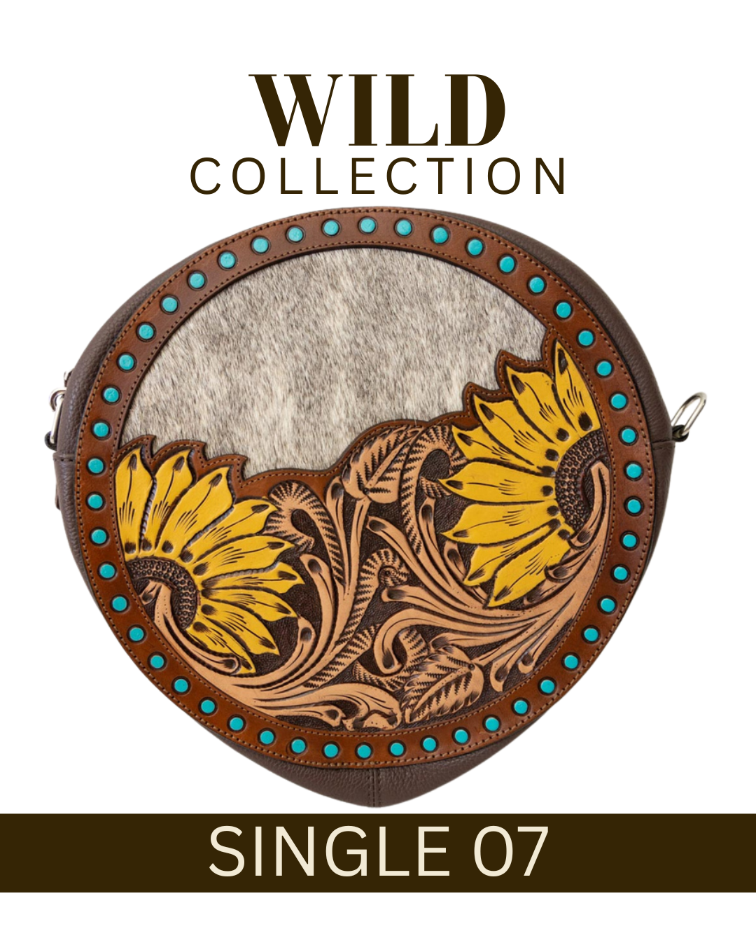 WILD Sienna Sunflower Tooled Handbag