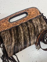 DENI Seconds | Kimberley Tooled Leather Tassel Handbag #1