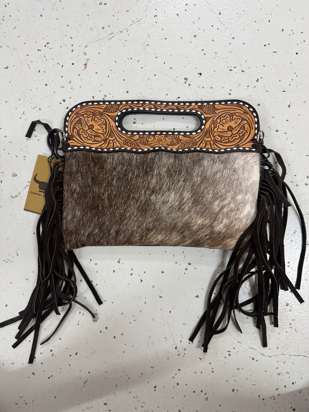 DENI Seconds | Kimberley Tooled Leather Tassel Handbag #8