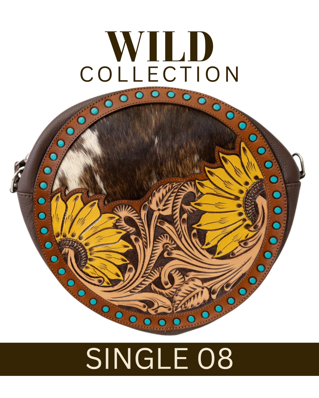 WILD Sienna Sunflower Tooled Handbag