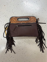 DENI Seconds | Kimberley Tooled Leather Tassel Handbag #3