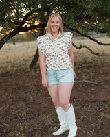 PRE SALE - Ruffle Sleeve Top - Brahman Collection