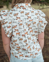 PRE SALE - Ruffle Sleeve Top - Brahman Collection