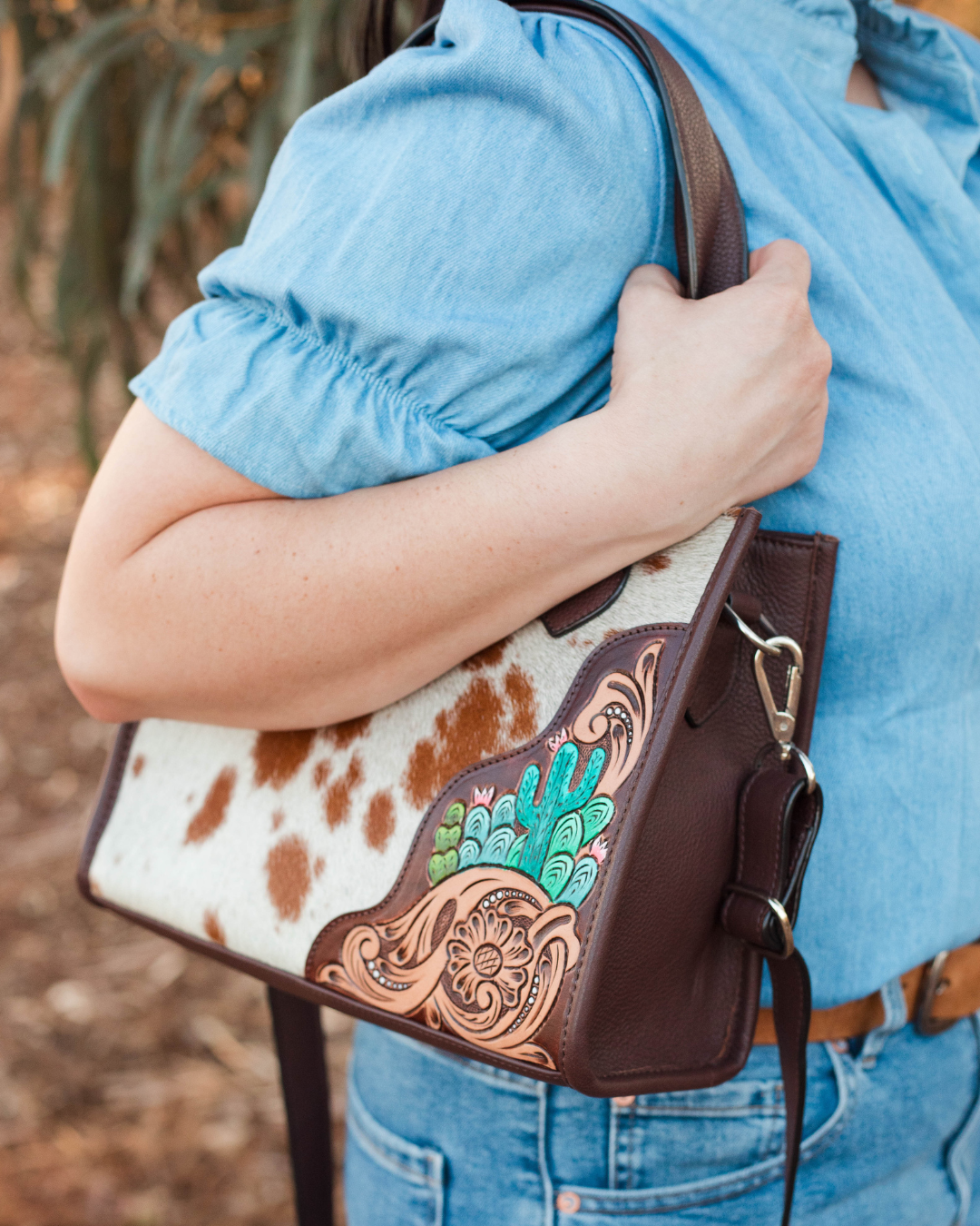 'Desert Bloom' Cactus Tote Handbag PRE ORDER
