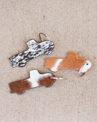 SINGLE Ute Shape Cowhide Keychain