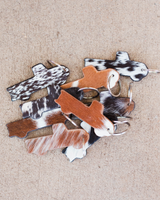 SINGLE Ute Shape Cowhide Keychain