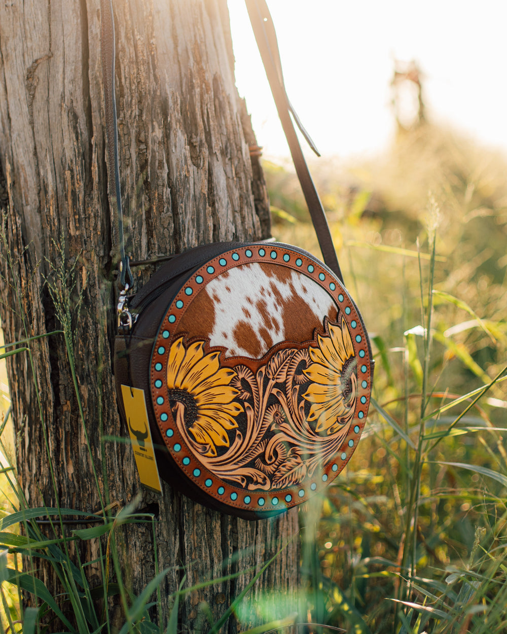 Sienna Sunflower Tooled Handbag