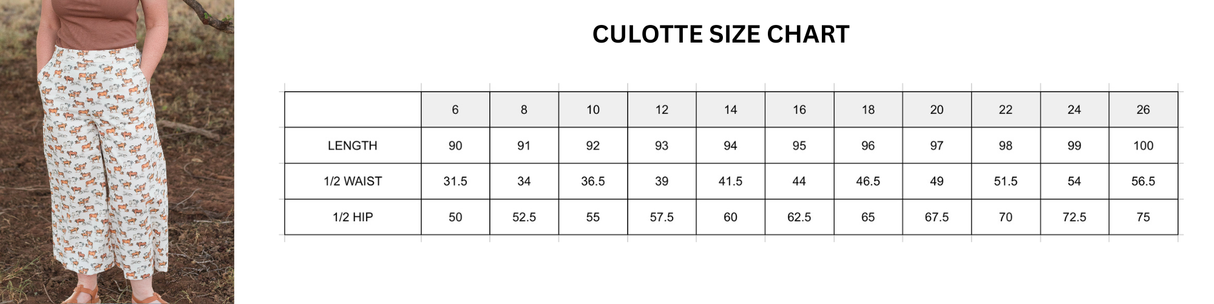 PRE SALE - Culotte Pants - Brahman Collection