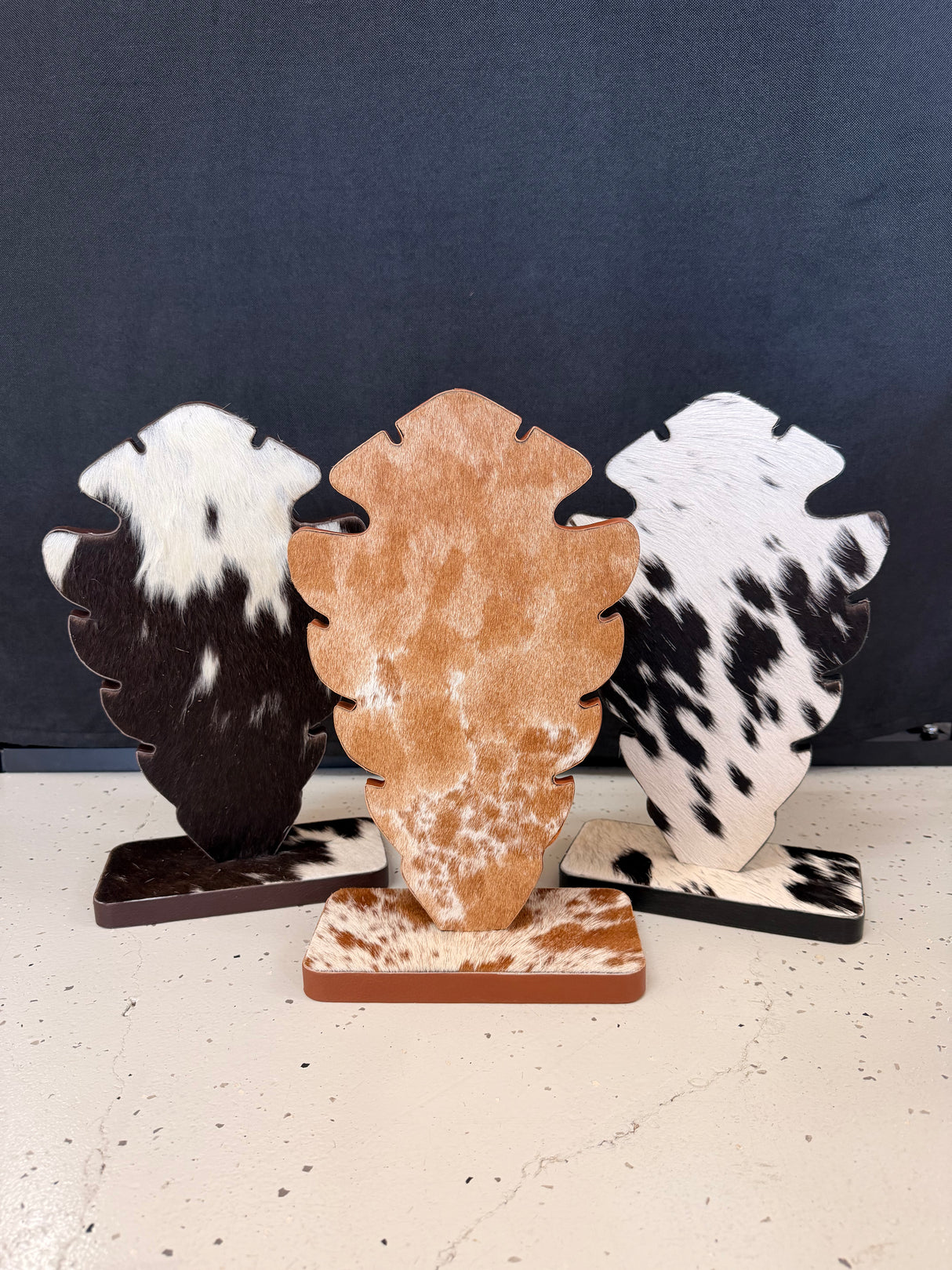 Cowhide Jewellery Stand