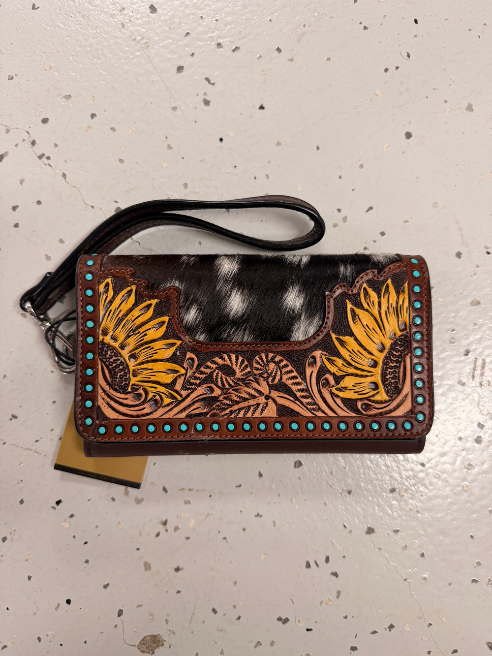 DENI Seconds | Sienna Sunflower Tooled Purse/Clutch #1