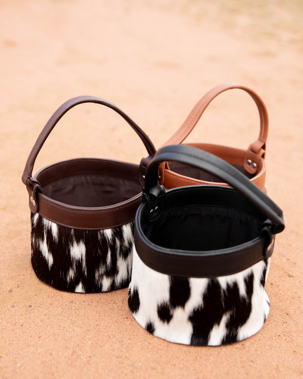 Cowhide Basket