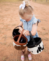 PRE SALE - Cowhide Basket - PRE SALE