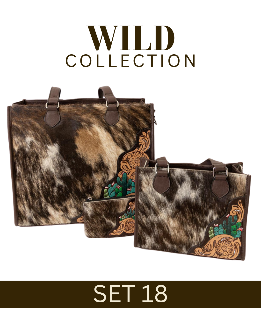WILD Collection Tooled Leather Bag Sets