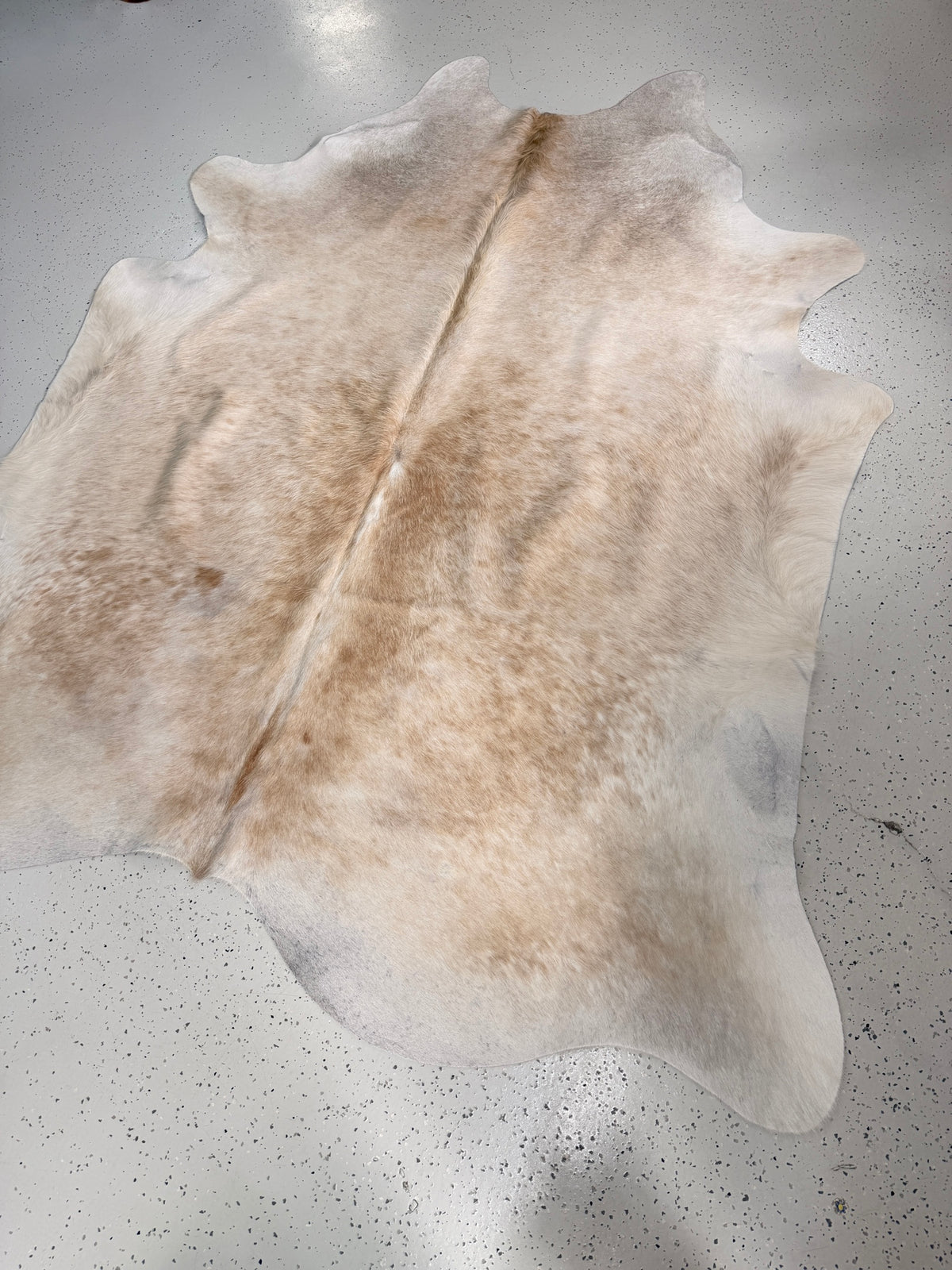 Beige Cowhide Rug, hide #006, 190 x 225cm