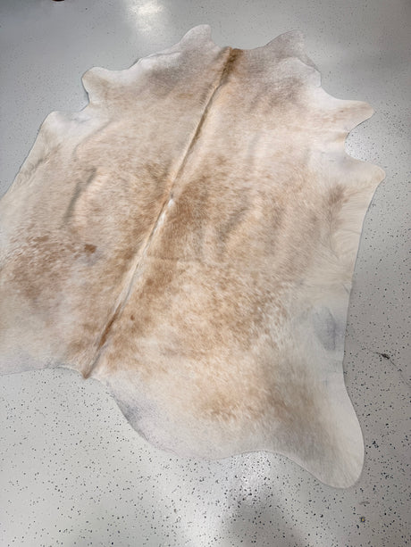 Beige Cowhide Rug, hide #006, 190 x 225cm