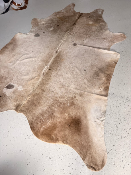 Beige Cowhide Rug, hide #011, 220 x 253cm