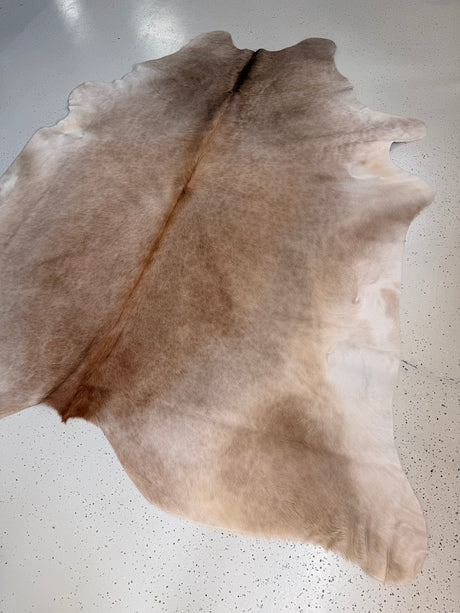 Beige Cowhide Rug, hide #020, 220 x 237cm