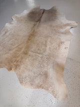 Beige Cowhide Rug, hide #023, 198 x 223cm