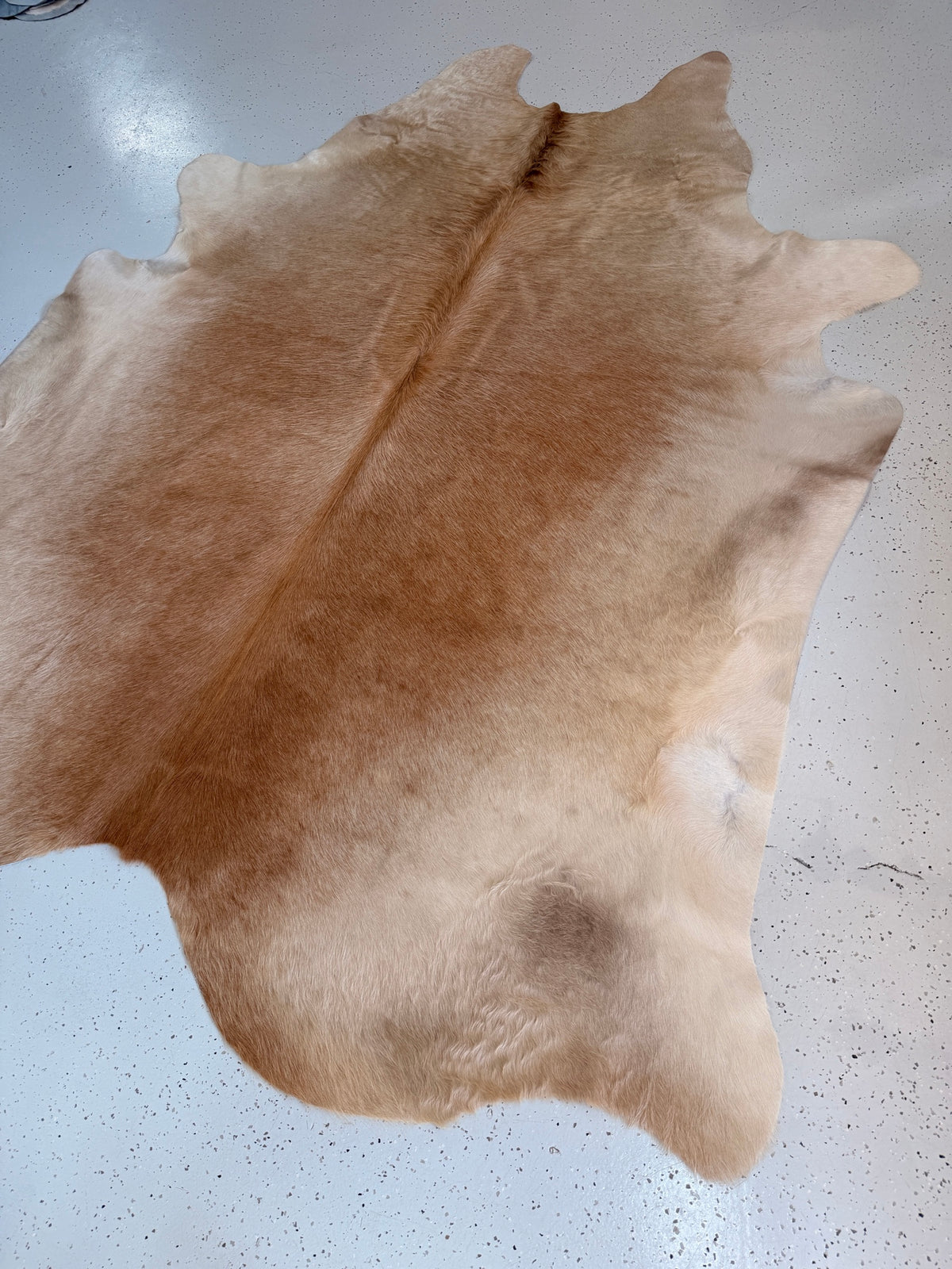 Beige Cowhide Rug, hide #028, 203 x 244cm