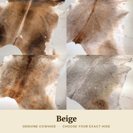 Beige Cowhide Rug - choose your exact hide
