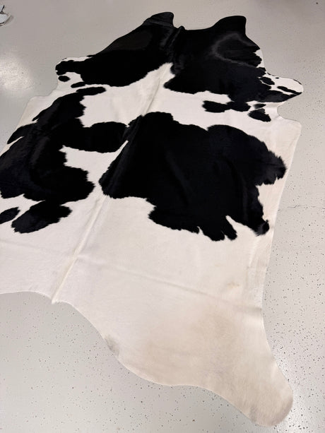 Black and White Cowhide Rug, hide #188, 210 x 264cm