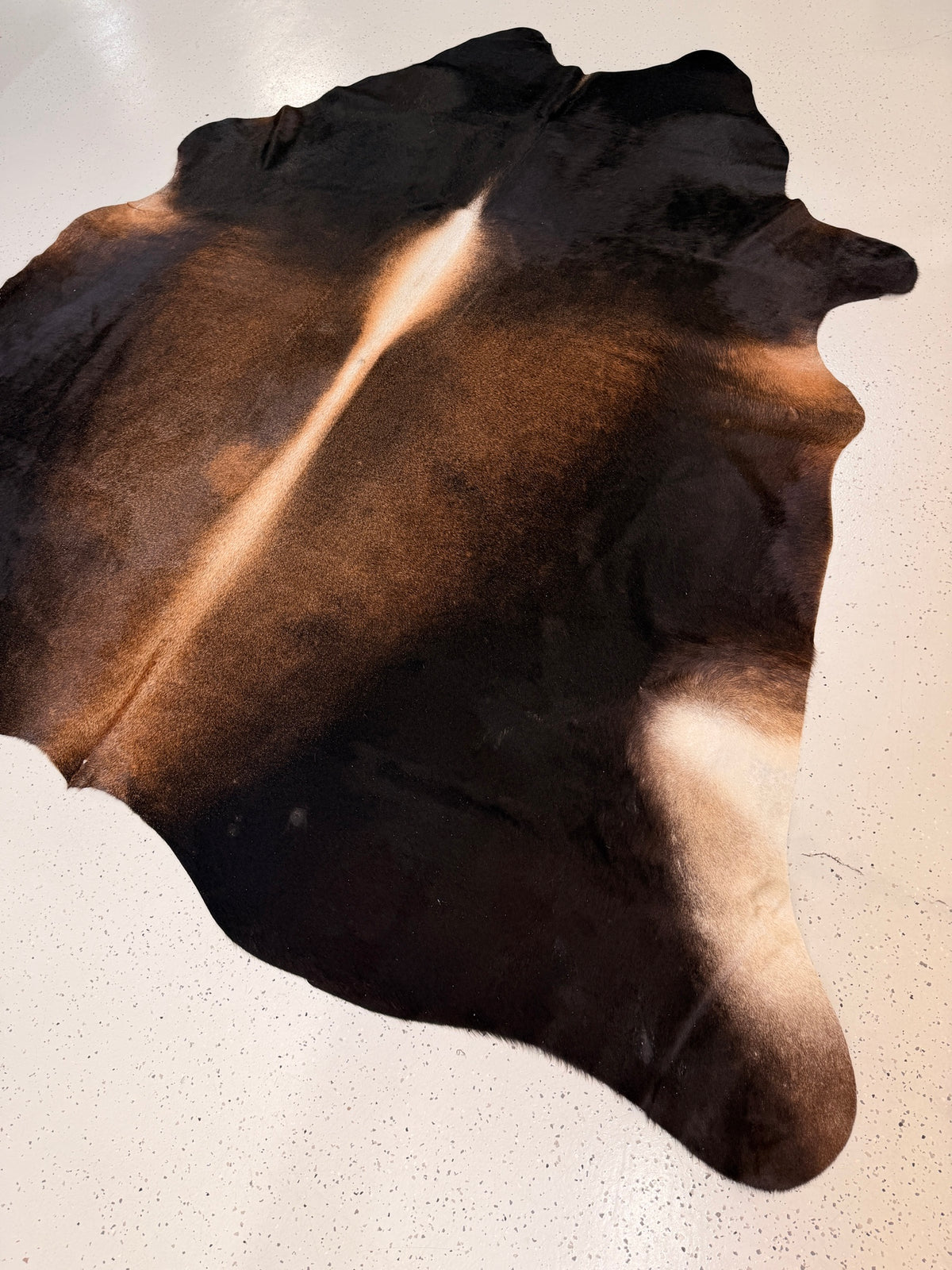 Brown Cowhide Rug, hide #029, 227 x 244cm