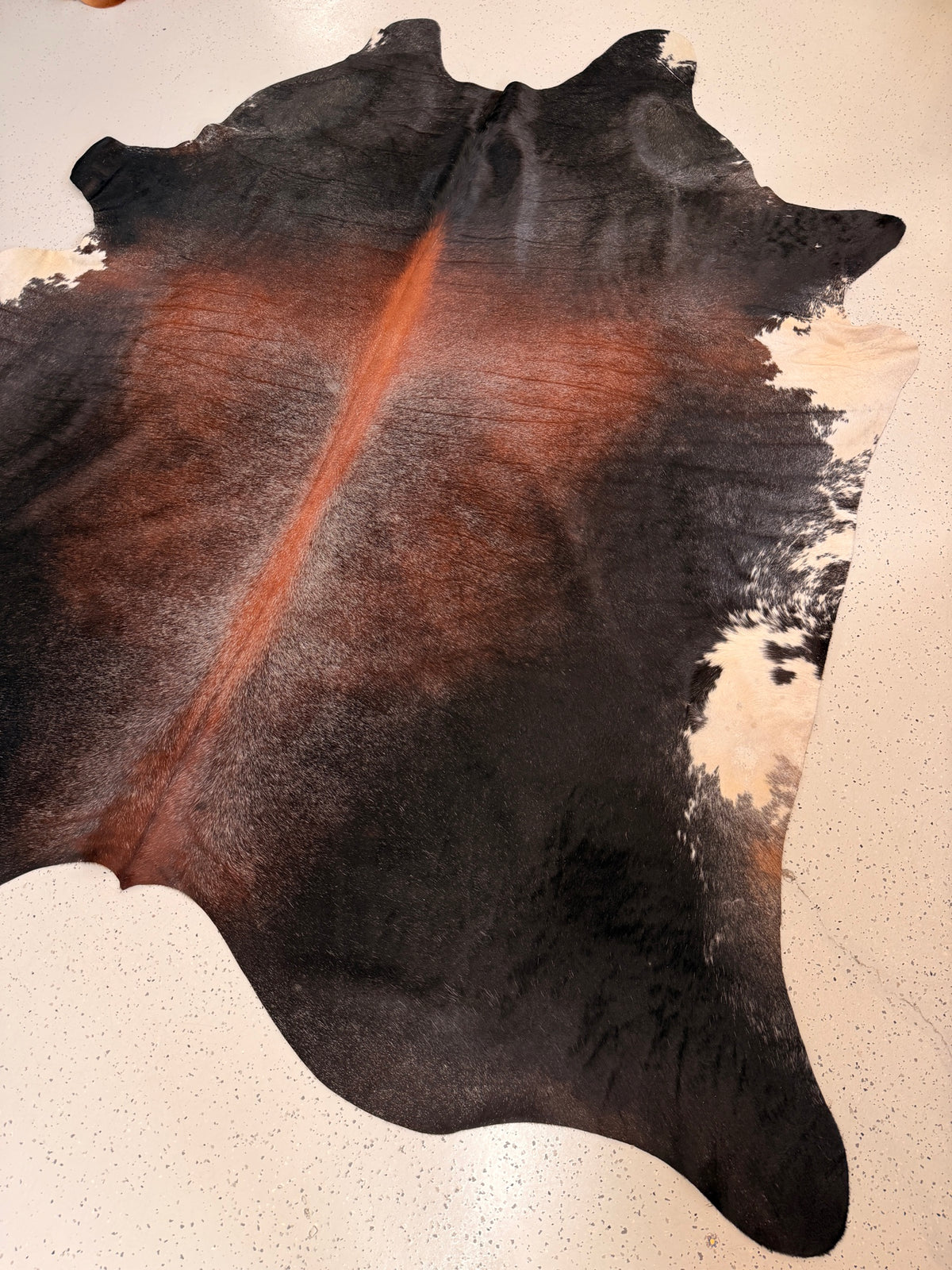 Reddish Brown Cowhide Rug, hide #008, 230 x 254cm