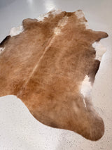 Beige Cowhide Rug, hide #024, 211 x 231cm